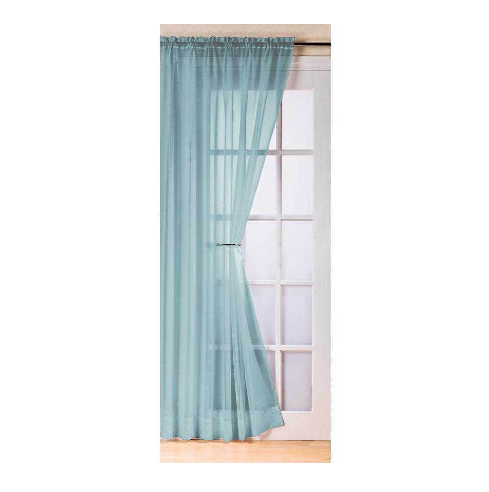 Amania Trading Ltd Duckegg 1 Single Plain Voile Curtain Panel Net Curtains Slot Top Road Pocket Header 14 Colours (, 81)