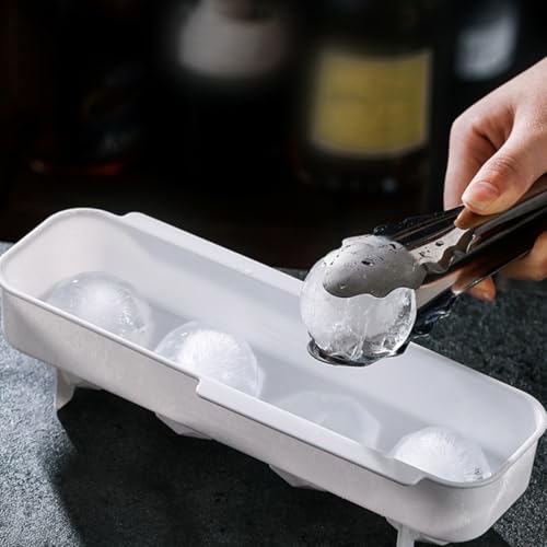 Molde para cubitos de hielo redondo KALLORY plástico 2 piezas miniatura 4