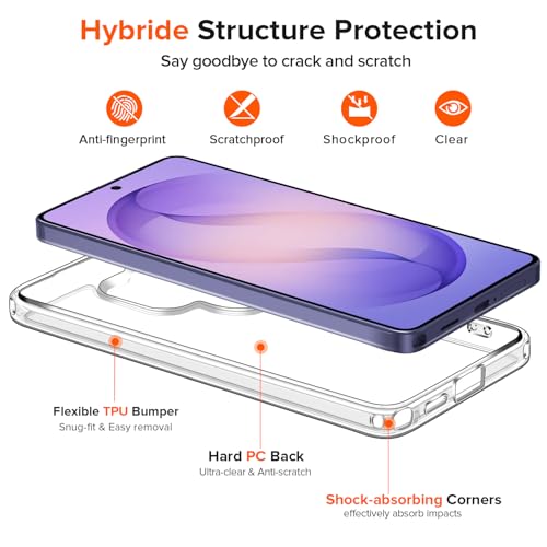 Image of ivoler 3-in-1 Case for Samsung Galaxy S26 Ultra 6.9 inch, Clear