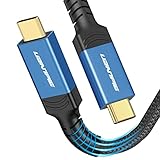 Conduzca una Pantalla 8K o dos Pantallas 4K: Este Cable USB4 puede transmitir fácilmente contenido de video a un solo monitor de hasta 8K. también puede mostrar su pantalla a monitores duales en 4K cuando usa dos cables USB4. (Atención: confirme si su dispositivo es compatible con el modo alternativo displayport (Modo Alt) antes de conectarse al puerto USB-C (no al puerto Thunderbolt) para la salida de video, ya que esta configuración solo puede producir una pantalla 4K.)