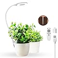 Full Spectrum Grow Lights for Indoor Plants, Clip-on LED Plant Lights for Indoor Growing with Auto On/Off Timing 4/8/12 Hrs, 10 Dimmable Levels, 3 Spectrum Modes & Adjustable Gooseneck, Remote Control