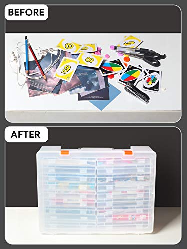 Extra Large Photo Case 4\" x 6\", Barhon Photo Storage Box Photo Organizer Holds 1600 Photos, Craft Keeper Storage for Photo Stickers Stamps Seeds