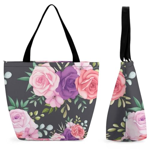 Sac à main pour femme fleur rose pourpre fini le manque de place en voyage