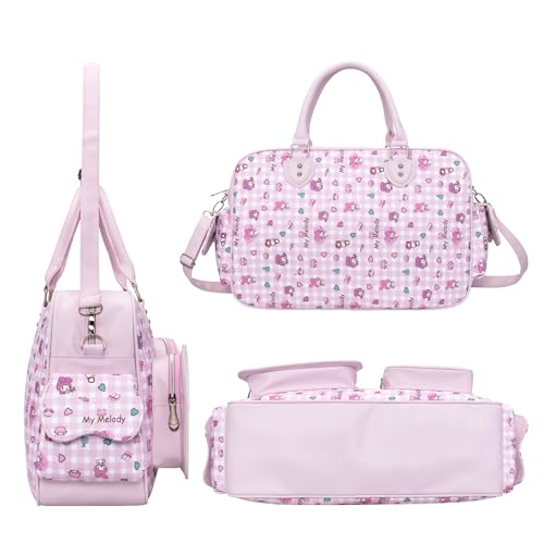17.5L Cartoon Travel Duffel Bag Women's Tote Handbag Cute Bunny Sports Gym Yoga Bag Weekend Carry-on Shoulder Handbag Overnight Tote Pink3
