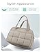BAGSMART Gym Bag for Women, Personal Item Bag Puffer Duffle Bag, Weekender Overnight Bag Carry On Tote Bag for Travel, Camel