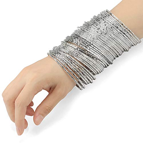 Ensoul Flower Mixed Metal Aztec Multi Bangle Set of 503