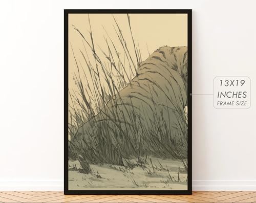 Image of Gamya Framed Japan Samurai Theme Wall Painting Posters For Office, Living Room, Bedroom Wall Decor - Japanese Japandi Samurai Aesthetic Room Decor (STB (Black), 13x19 Inches, Framed)