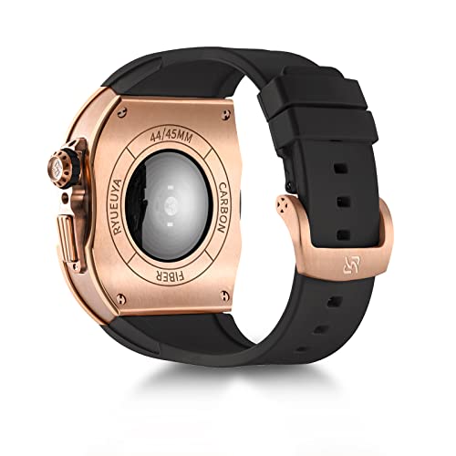 Ryueuya Luxury Designer Rugged Metal Case With Band, Compatible For Apple Watch Series 8/7 45Mm And Se/6/5/4 44Mm, Stainless Steel Military Personalized Protective Cover, Heavy Duty Tactical Protection For Iwatch,44/45Mm,Rm-Br #TOP2