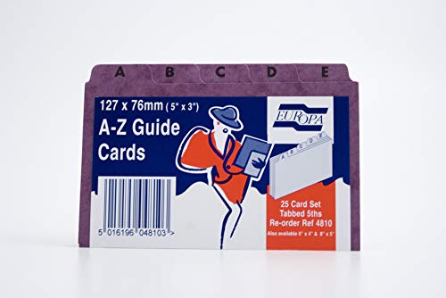 Exacompta Europa Guide Cards, 5x3