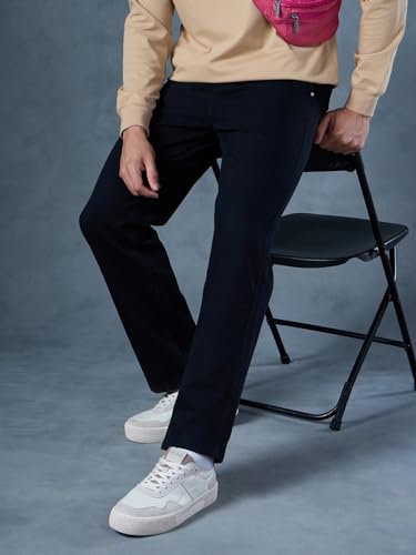 Image of Bewakoof Men's Solid Straight Fit Cotton Jeans