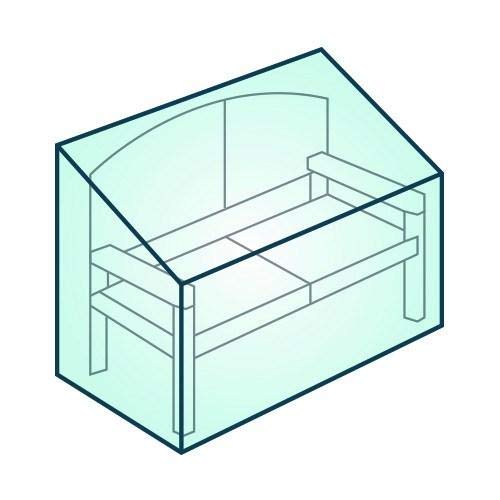 2 Seater Garden Bench Cover - Garden Furniture Cover – Tarpaulin Cover - 1.6m Long (Standard – Tarpaulin)