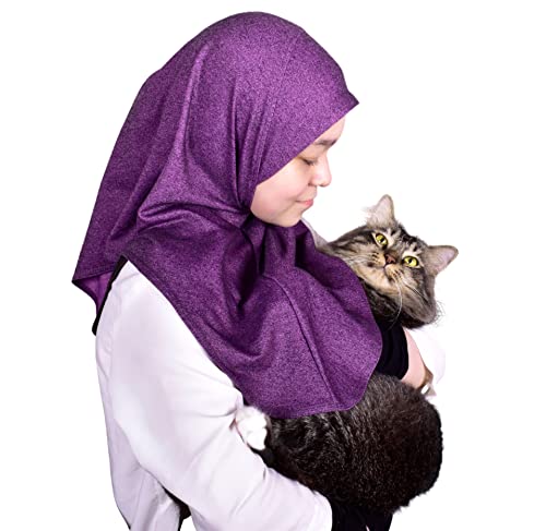 MuLanLegend Nur Denim Hijab | One Piece Instant Slip on Head Scarf | Lightweight Stretchy Soft Comfy Cover for Girls2