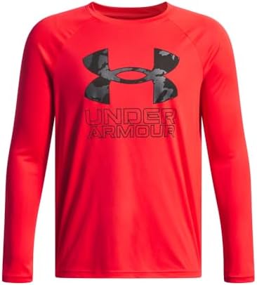 Under Armour Boys Tech Hybrid Print Fill Long Sleeve, (390) Marin...