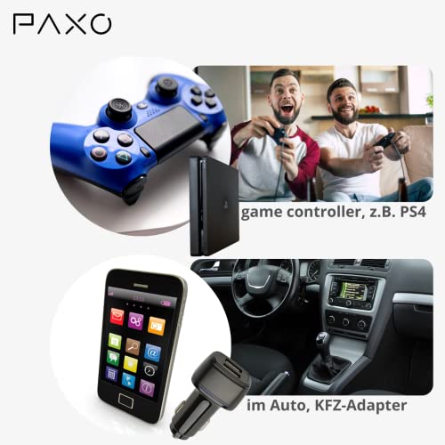 5m nylon micro USB cable black, USB to micro USB charging cable, gold connectors, elegant aluminum plugs - Image 4