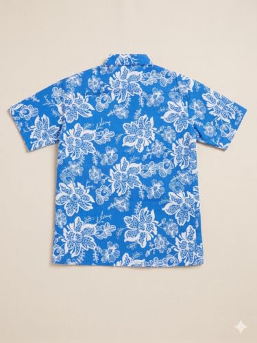 Image of A.T.U.N. (ALL THINGS UBER NICE) Boys 100% Cotton Printed Shirt | Half Sleeve Smart Casual Shirt for Kids | Soft Breathable Button Placket Top