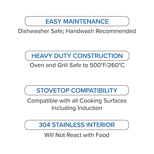 Viking Culinary 5-Ply Hard Stainless Cookware Set, 10 Piece, Hard Anodized Exterior, Dishwasher, Oven Safe, Works On All Cooktops Including Induction #TOP4