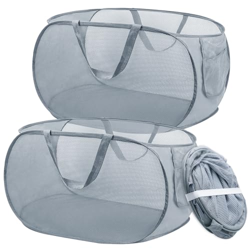 2 faltbare Wäschekörbe, 36 x 36 x 58 cm, zusammenklappbarer...