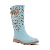 Western Chief Women's Tall Waterproof Rain Boot Outdoor Garden Shoes, Nordic, 8