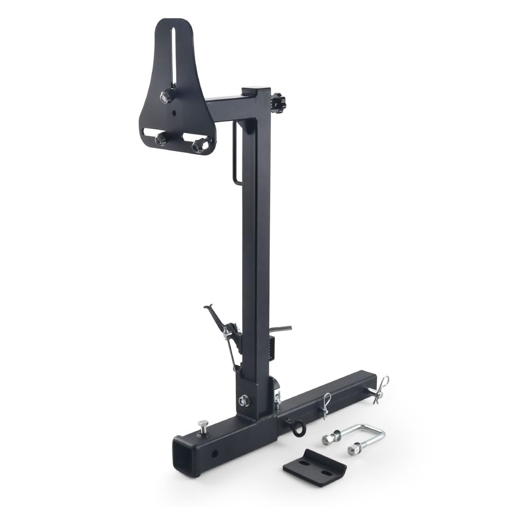 Adjustable RV Spare Tire Carrier Mount for Vans SUVs and Motorhomes, Fits 16" to 24" Wheels, Hitch with 2 Inch Receiver - Spare Tire Carriers