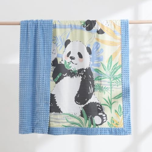 LITTLE SPUD Baby Blanket for Boys Girls, 2 Layer Design