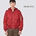 Alpha Industries Men's Bomber MA-1 Hooded Flight Jacket (XS, Red with Olive Lining)