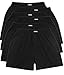YESWEL 6er Pack Boxershorts Herren, Lockere Baumwolle Unterhosen Männer, Weit Retro Unterwäsche(Schwarz,XL)