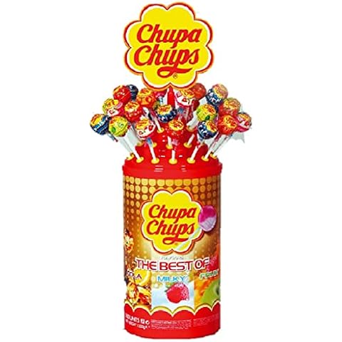 Chupa Chups Party Sweets - The Best Of Lollipop Tube (100 Lollipops In 7 Flavours) Cover