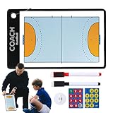 Portapapeles de balonmano para entrenador, tablero de alineación de balonmano - Tablero magnético de doble cara para balonmano - Tabla de entrenamiento de balonmano para reuniones de balonmano,