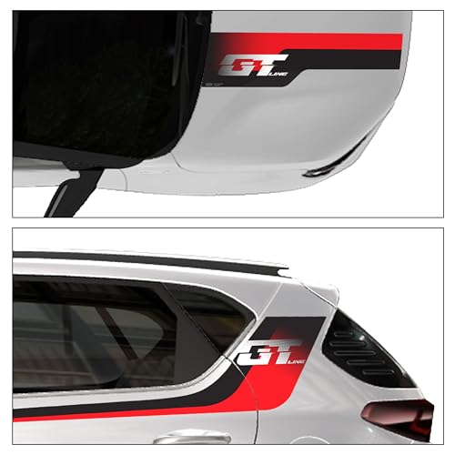 Image of GT Edition Decal Made for Kia Sonet | Colour - Glacier Pearl White | Size - 30.5 x 7 cm