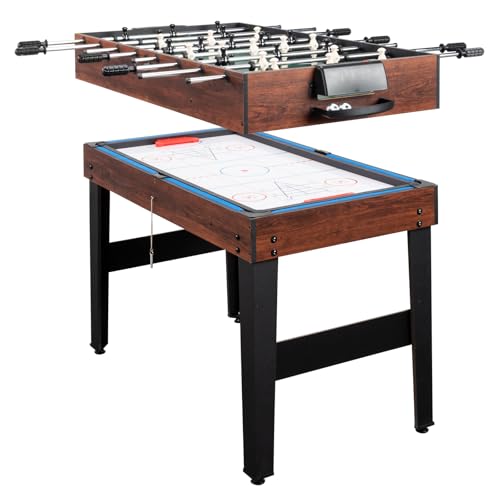 LEADZM Table Football, Kickertisch, Heimkickertisch, 6-in-1-Multifunktionsspieltisch, Einschließlich Hockey, Fußball, Billard, Tischtennis, Shuffleboard, Bowling – Bild 3