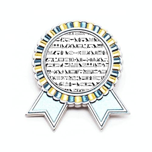 Pin's totem égyptien et hiéroglyphes en métal à gravure précise