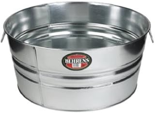 Behrens High Grade Steel 3GS 17 Gal Silver Galvanized Steel Round Tub