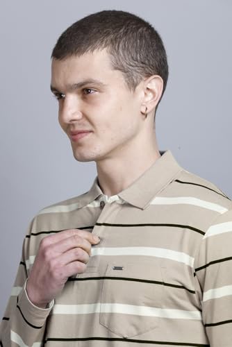 Image of GODFREY Full Sleeve Cotton Polo T Shirt for Man with Pocket - Men Tshirts Regular Fit