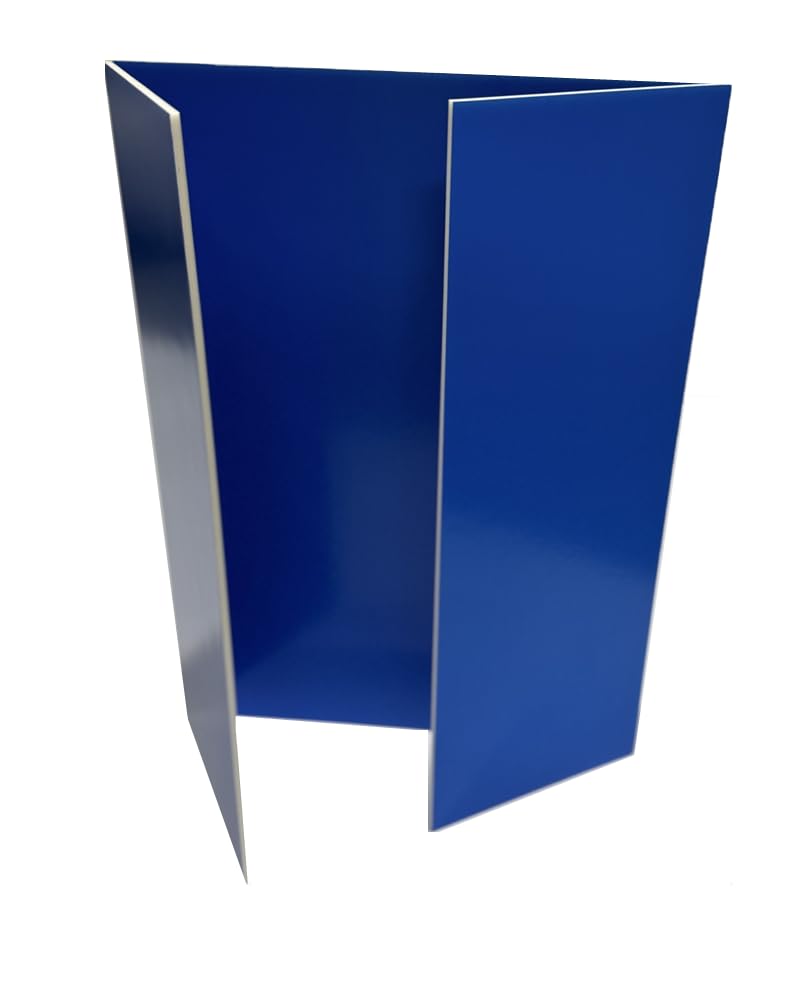 Boxes & Board Coloured Trifold Foam Board A1 Folds to A2 – Display Presentation Board for School, Science Projects, Exhibitions - (Choose Colours & Quantity) (Blue, 10, Units)