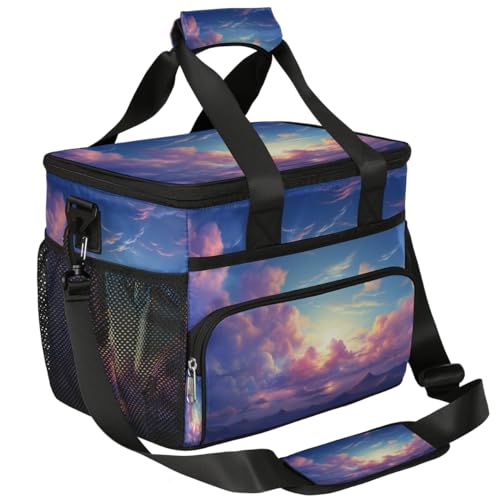 Space Nebula Insulated Picnic Backpack Lunch Box for Women Men Picnic Basket Tote Lunch Bag Picnic Bag Portable Lunch Bags for Picnic, Beach, Work, Trip,Office, Camp Dreamscape