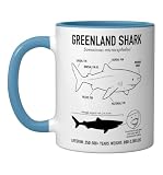 Greenland Shark Anatomy Ceramic Mug, Blue/White, 11oz