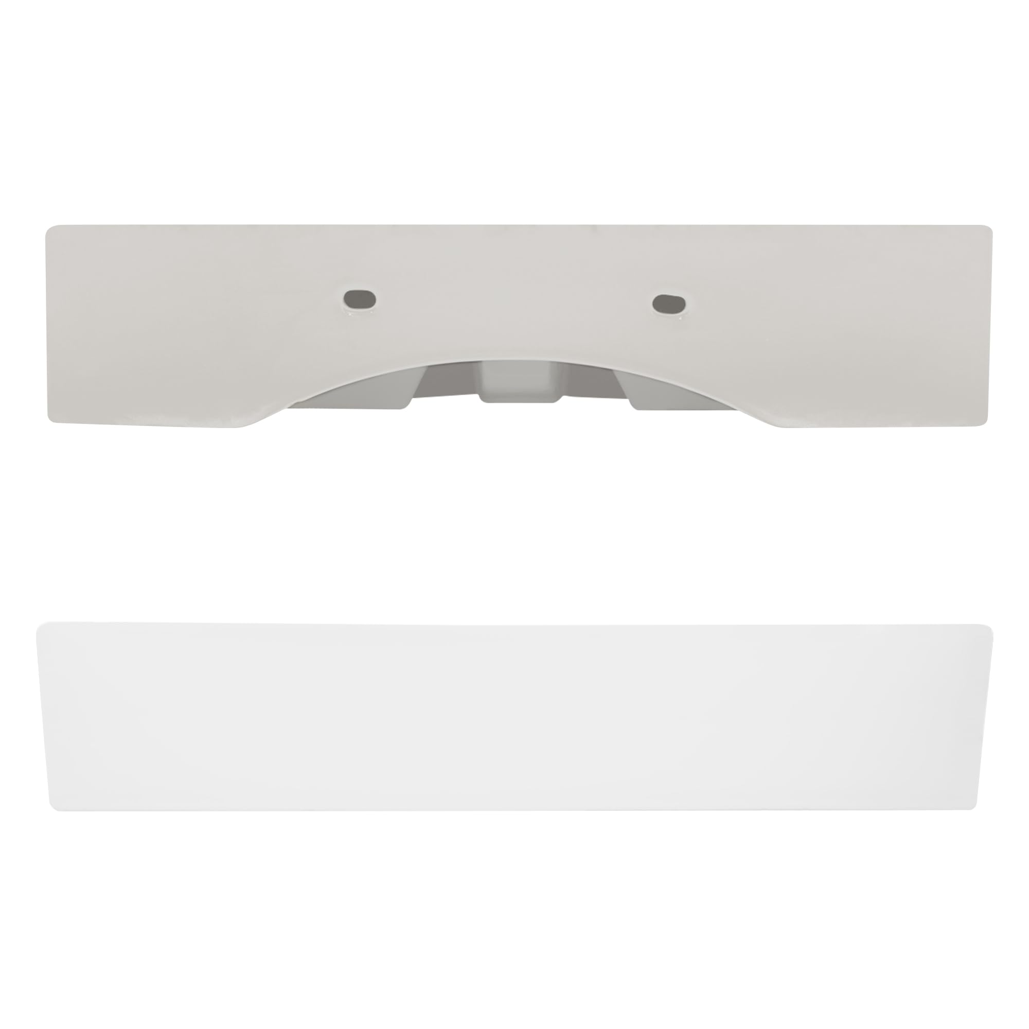 ECD Germany Lavabo da Appoggio in Ceramica Bianco Lucido Rettangolare 605x365x130 mm Design Moderno Lavello Lavandino Lavamano Bacinella per Ospiti Sanitari Rubinetteria per Bagno Casa