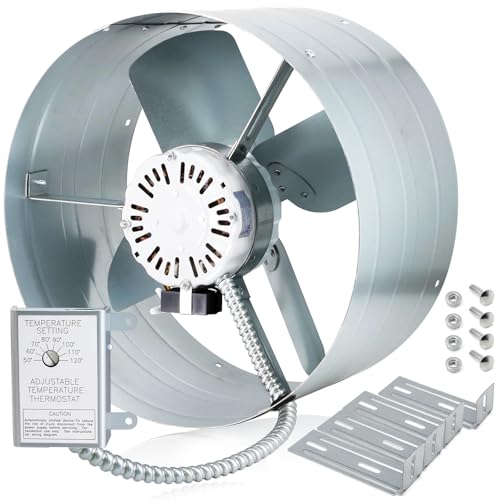 Hiorucet Upgraded 15 Inch Gable Vent Exhaust Fan, 1650CFM 25...