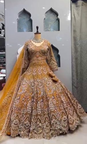 Image of Lehenga choli For Womens and Girls Soft Butterfly Net Lehenga Choli with Coding Sequins Work Dupatta | Semi Stitched Designer Ethnic Set