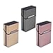 Produktbild BSTQC 3Pcs Zigarettenetui Herren Aluminium Zigarettenetui aus gebürstetem Metall Automatische Auswurfbox