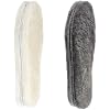 riemot 2 Pairs Mens Sheepskin Wool Insoles, 100% Australian Wool Fleece, 15mm Thick Warm Winter Boot Inserts, Cozy Insoles for Snow Boots, Work Boots, Slippers & Roomy Shoes Beige & Grey EU44/US11