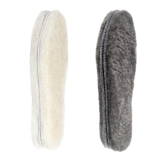 riemot 2 Paar Echte Lammfell Einlegesohlen für Damen Herren Winter Warme Schaffell Einlegesohlen Weiche Kuschelige Flauschige Lammfell Schuheinlagen für Schneestiefel,Hausschuhe Beige Grau Gr.36 EU