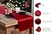 MDS Pack of 10 Satin Table Runners 12 x 108 Inch Long Wedding Sateen Bright Silk Smooth Table Runner for Wedding Reception Birthday Graduation Party Event Banquet Dinner Decoration - Apple Red