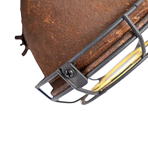 Qazqa Plafón industrial óxido madera orientable 2-luces - GINA/Acero Alargada Adecuado para LED Max. 2 x 25 Watt