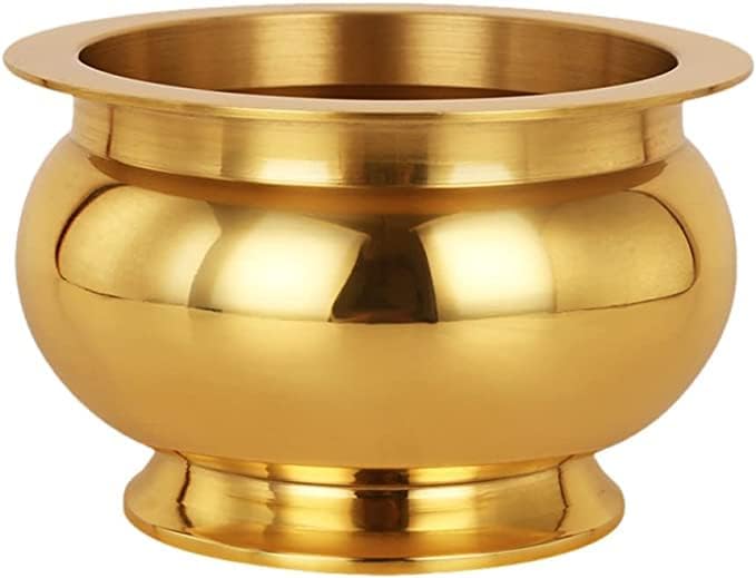 Chinese Incense Burner Burner Copper Chinese Buddha Offering Bowl Buddhist Incense Burner Incense Holder Home Decoration Meditation Decor Buddhist Meditation Golden 5in