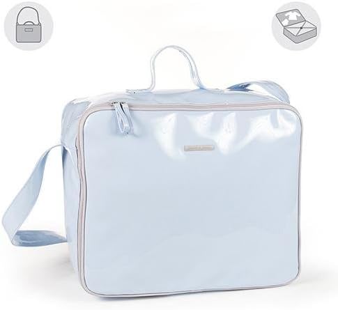 Pasito A Pasito - Maleta charol azul tweed baby (tw) : Amazon.es: Equipaje
