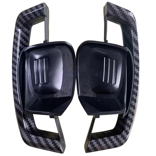 Compatible With VW For Golf 8 MK8 For Passat B8 対応 ステアリングホイール カーボンファイバー シフトパドル エクステンション ステッカー 1組 カーアクセサリー(Silver)