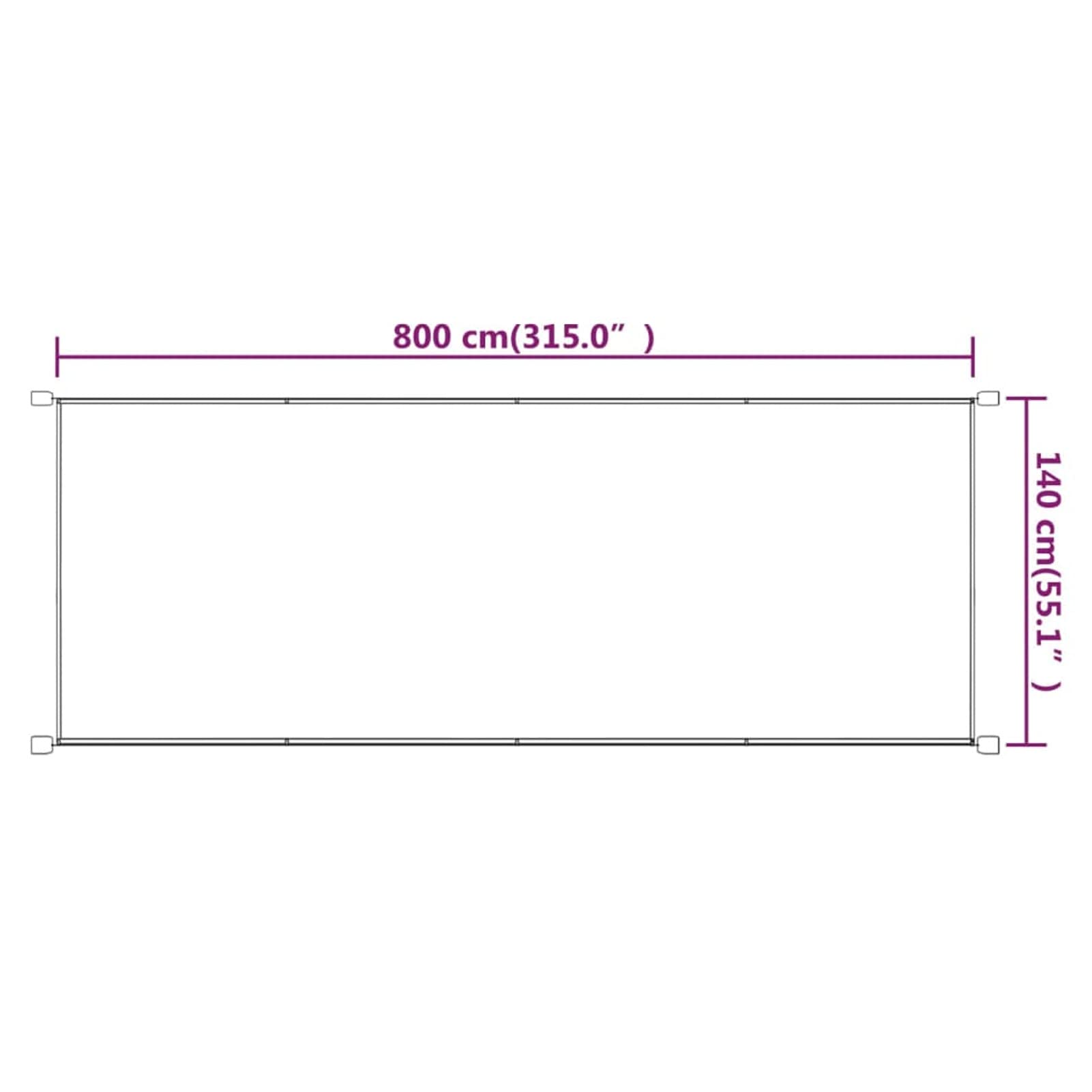 Homgoday Zewnętrzny parawan, niebieski pionowy parawan 140 x 800 cm z tkaniny Oxford, zewnętrzny ogród działowy parawan, przegroda zewnętrzna