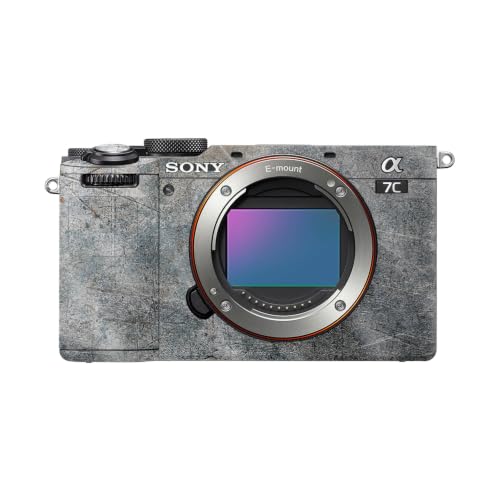 Image of Glossy Glitter Camera Skin Compatible with Sony A7C Mark II (2023) - Shadow Concrete - Premium 3M Vinyl Protective Wrap Decal Cover - Easy to Apply | Crafted in the USA by MightySkins