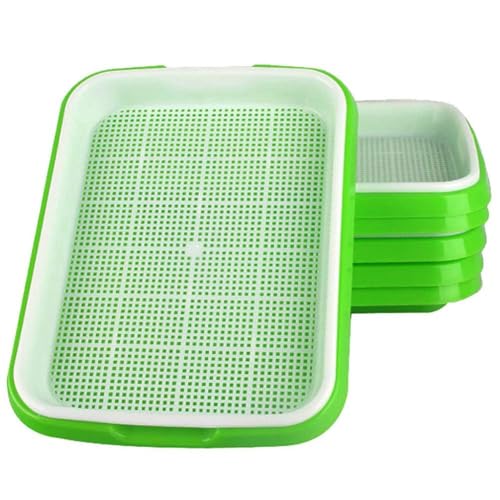 Fuuner germoir pour graines à germer, 6pcs Plateaux de Germination de Graines des Semences, Bacs à Semis avec Étagère en Plastique Extra Solide Germinateur Pots Kit,Seed Trays
